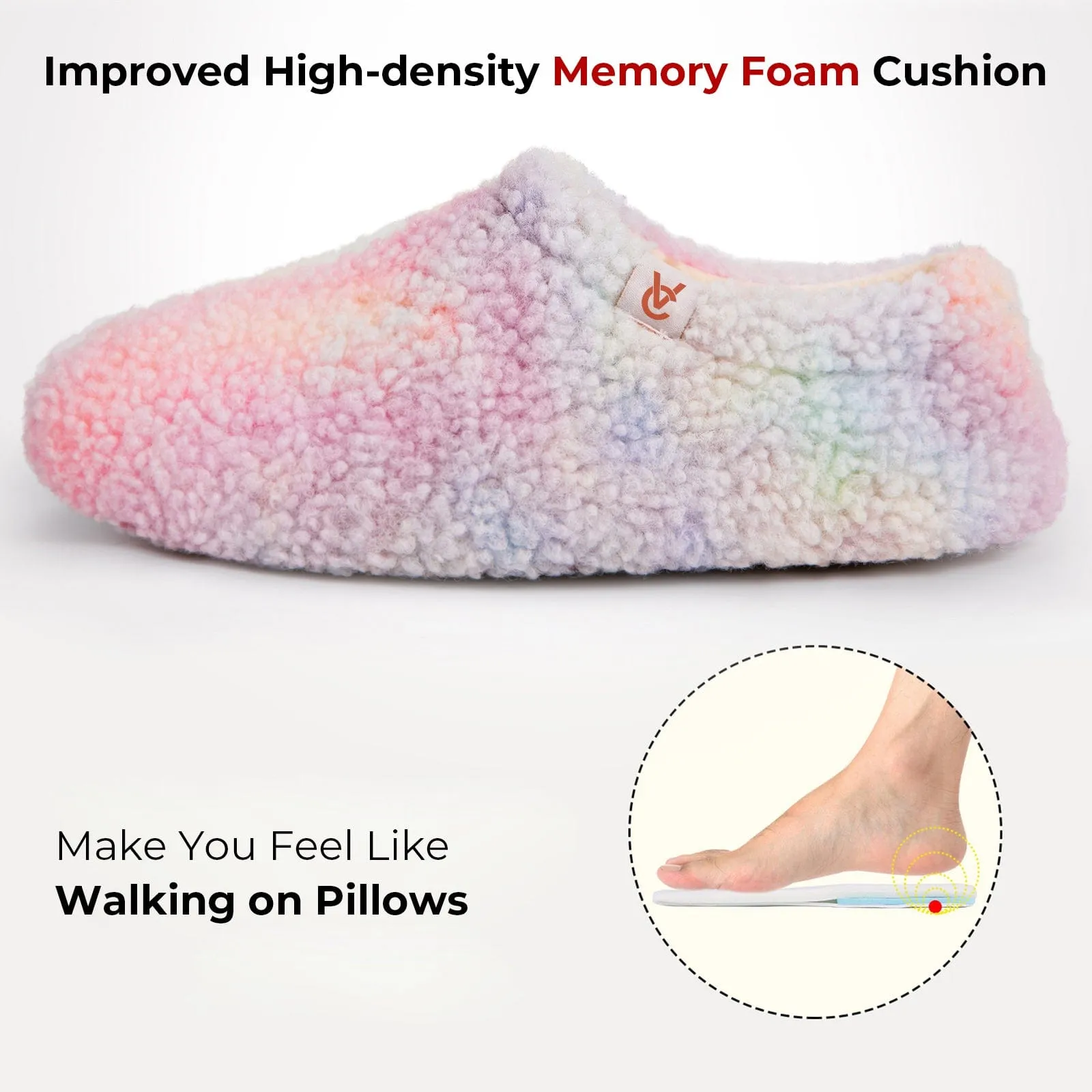 Women's Fuzzy Curly Fur House Shoes