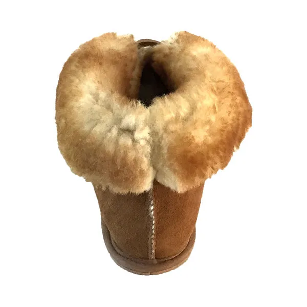 Women's Sheepskin Velcro Cabin Slippers