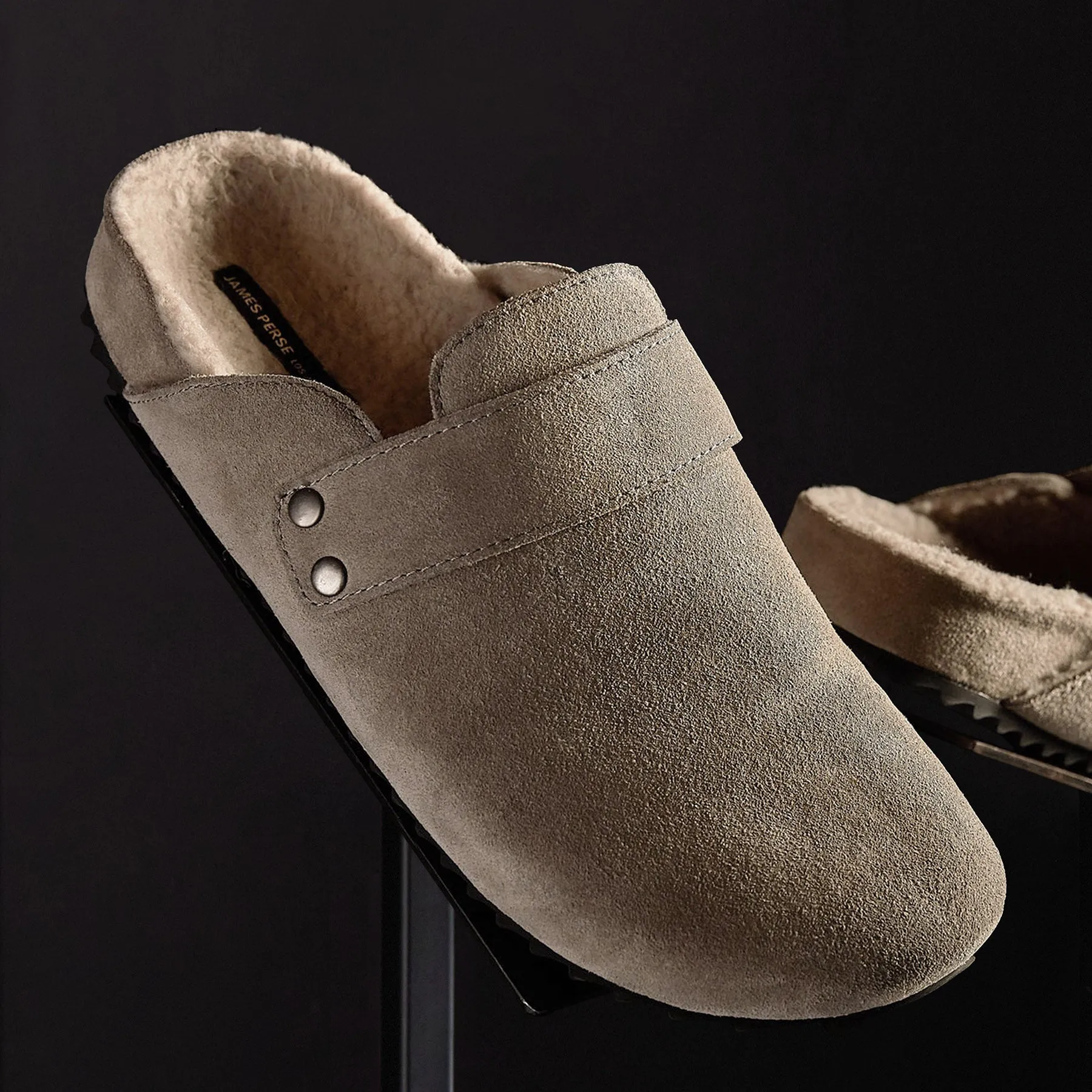 Women's Suede Slip On Clog - Beige/Earth