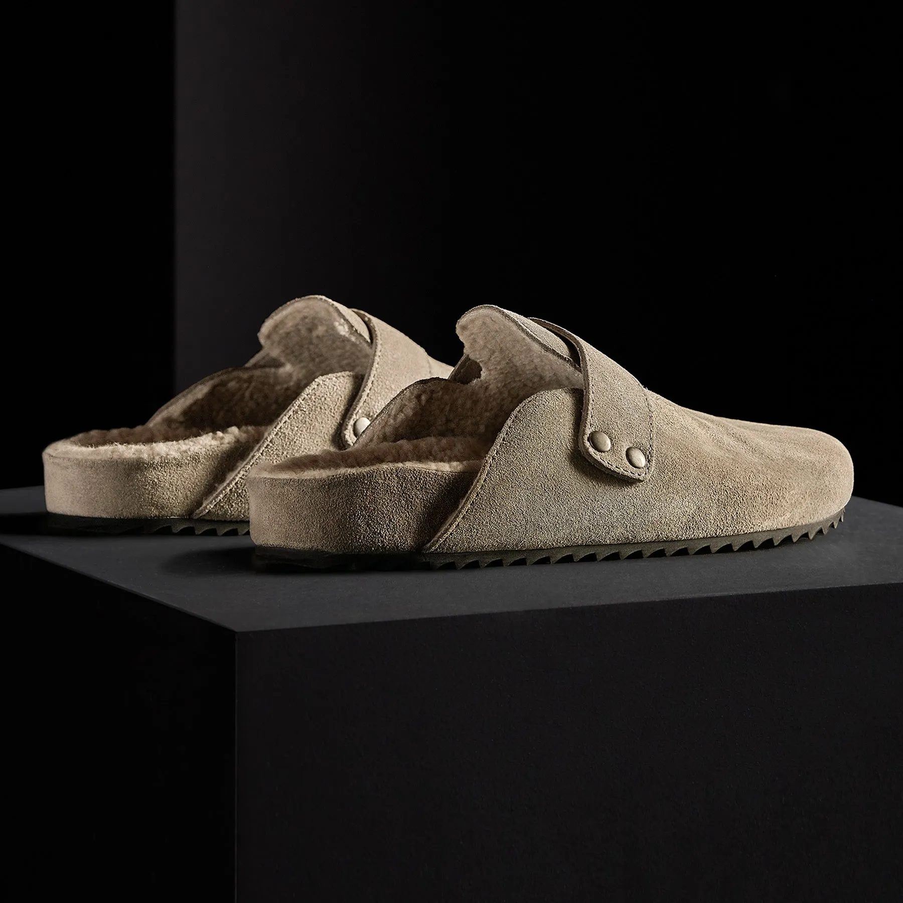 Women's Suede Slip On Clog - Beige/Earth
